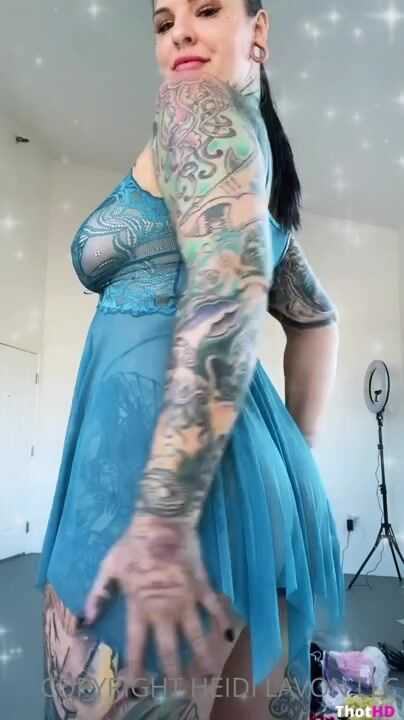 Heidi Lavon OF In Sexy Blue Lingerie